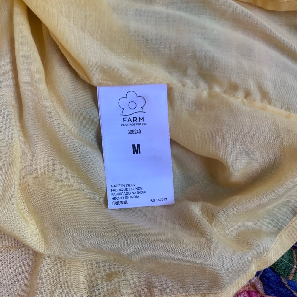 Farm Rio Yellow Rio Tapestry Maxi Dress M - Picture 6 of 6